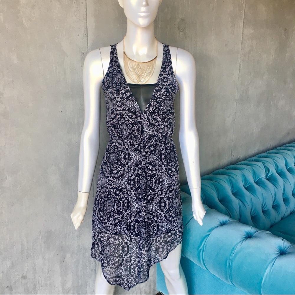 New BcbgGeneration Asymmetrical Mosaic Print Dress